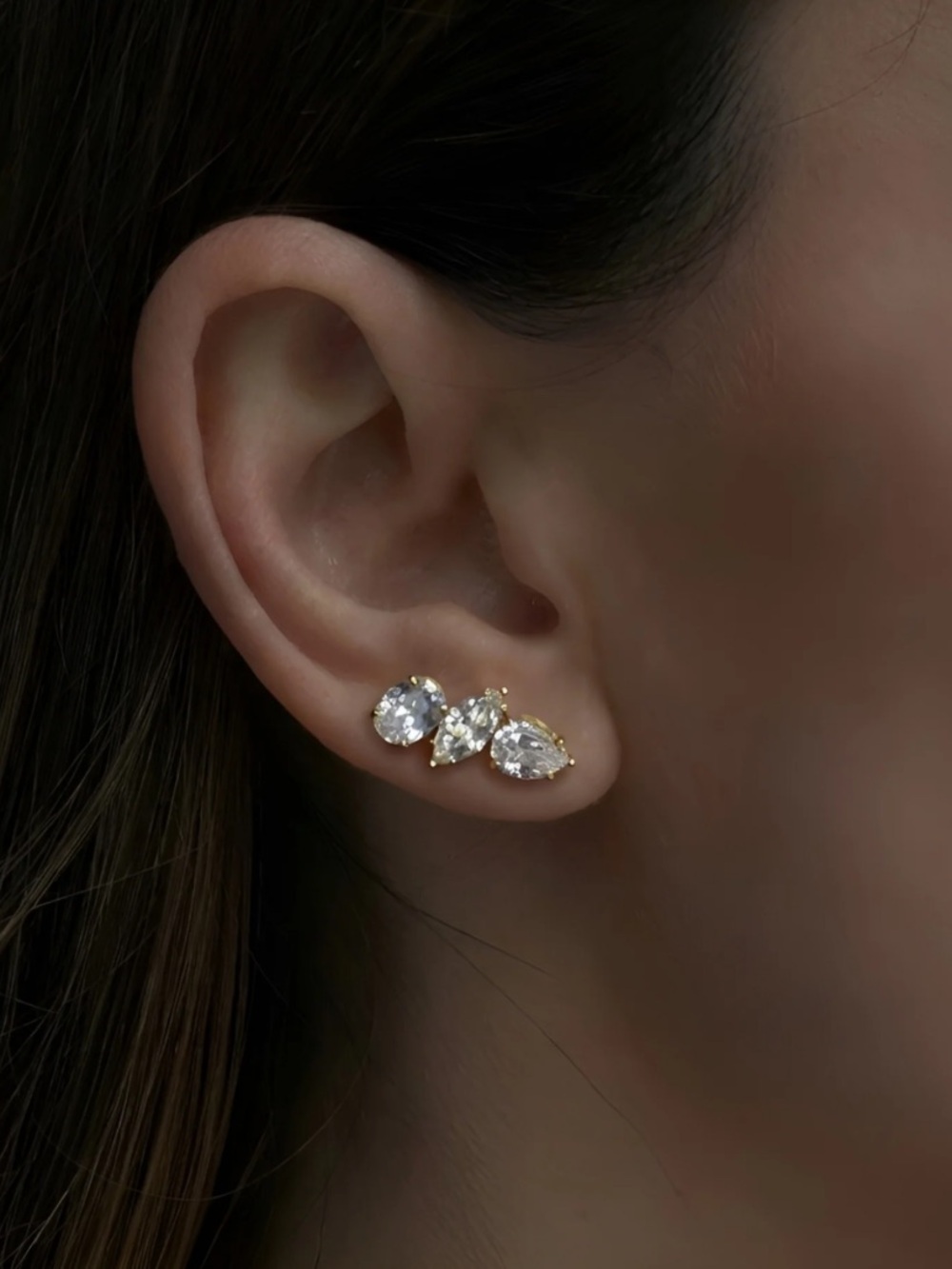 By Lucia It Girl Trio Climber - Ear Climber Earrings